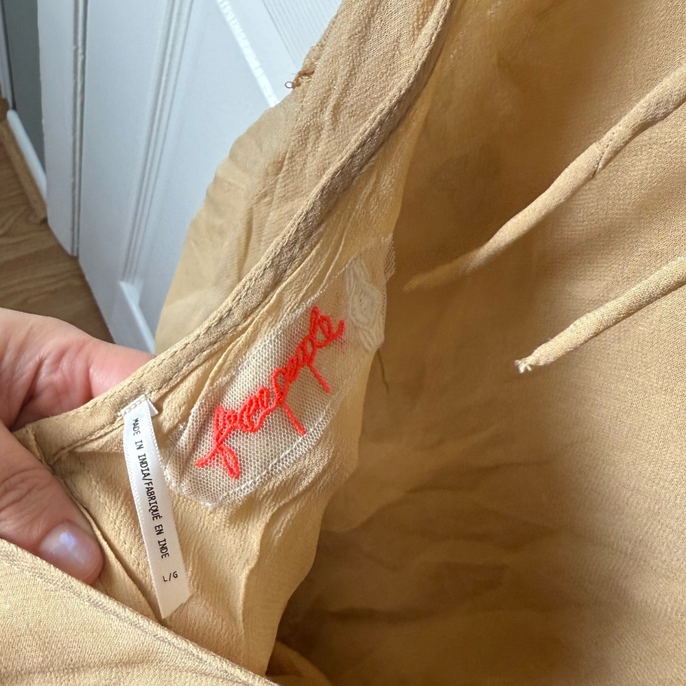 Free People Meet Again Midi Dress in Beige L - Picture 13 of 13
